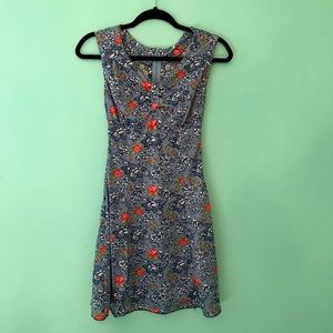 Mod Vintage floral dress 1960s small